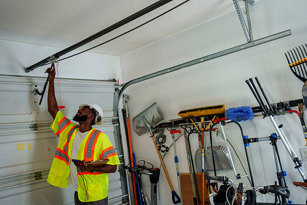 Professional Garage Door Panel Replacement technician working in Hamilton County County, KS